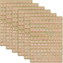 6 Sheets Letter Stickers 0.12" 3D Mini Letter Sticker Metal Self Adhesive Alphabet Stickers for Scrapbooking DIY Poster Craft Wall Doors Sign Decor(Ro