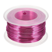 18 Gauge / 1mm Anodized Aluminum Wire for Jewelry Craft Making, 102 Feet Bendable Flexible Wire for DIY Home Decor Gardening Sculpture, Rose Red