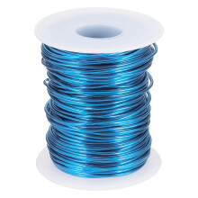 16 Gauge / 1.5mm Anodized Aluminum Wire for Jewelry Craft Making, 102 Feet Bendable Flexible Wire for DIY Home Decor Gardening Sculpture, Blue