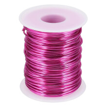16 Gauge / 1.5mm Anodized Aluminum Wire for Jewelry Craft Making, 102 Feet Bendable Flexible Wire for DIY Home Decor Gardening Sculpture, Rose Red