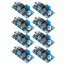 Módulo Conversor Buck - LM2596, Pacote com 8 Unidades, Regulador de Tensão Ajustável, Entrada de 3,2 V A 40 V, Saída de 1,25 V A 35 V