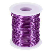 16 Gauge / 1.5mm Anodized Aluminum Wire for Jewelry Craft Making, 102 Feet Bendable Flexible Wire for DIY Home Decor Gardening Sculpture, Purple