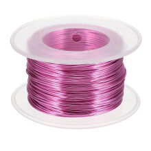 20 Gauge / 0.8mm Anodized Aluminum Wire for Jewelry Craft Making, 102 Feet Bendable Flexible Wire for DIY Home Decor Gardening Sculpture, Dark Pink
