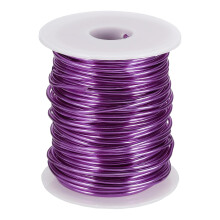 12 Gauge / 2mm Anodized Aluminum Wire for Jewelry Craft Making, 102 Feet Bendable Flexible Wire for DIY Home Decor Gardening Sculpture, Purple