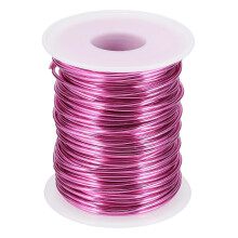16 Gauge / 1.5mm Anodized Aluminum Wire for Jewelry Craft Making, 102 Feet Bendable Flexible Wire for DIY Home Decor Gardening Sculpture, Dark Pink