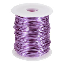 12 Gauge / 2mm Anodized Aluminum Wire for Jewelry Craft Making, 102 Feet Bendable Flexible Wire for DIY Home Decor Gardening Sculpture, Light Purple