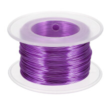 20 Gauge / 0.8mm Anodized Aluminum Wire for Jewelry Craft Making, 102 Feet Bendable Flexible Wire for DIY Home Decor Gardening Sculpture, Purple