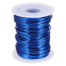 16 Gauge / 1.5mm Anodized Aluminum Wire for Jewelry Craft Making, 102 Feet Bendable Flexible Wire for DIY Home Decor Gardening Sculpture, Dark Blue