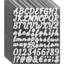 608Pcs 8Sheets Glitter Letter Stickers, Self-Adhesive Alphabet Sticker Letter Number Decal Kit Symbols Alphabet Decals for Crafts Scrapbooking Classro