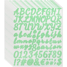 608Pcs 8Sheets Glitter Letter Stickers, Self-Adhesive Alphabet Sticker Letter Number Decal Kit Symbols Alphabet Decals for Crafts Scrapbooking Classro