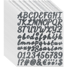 912Pcs 12Sheets Glitter Letter Stickers, Self-Adhesive Alphabet Sticker Letter Number Decal Kit Symbols Alphabet Decals for Crafts Scrapbooking Classr