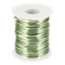 16 Gauge / 1.5mm Anodized Aluminum Wire for Jewelry Craft Making, 102 Feet Bendable Flexible Wire for DIY Home Decor Gardening Sculpture, Grass Green