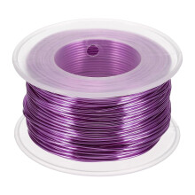 18 Gauge / 1mm Anodized Aluminum Wire for Jewelry Craft Making, 102 Feet Bendable Flexible Wire for DIY Home Decor Gardening Sculpture, Purple
