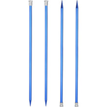 4Pcs Aluminum Knitting Needles 8mm (US Size 11) Single Pointed Knitting Needle 13.8 Inches Length Metal Weaving Tool for Handmade Projects DIY, Navy B