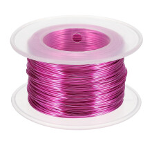 20 Gauge / 0.8mm Anodized Aluminum Wire for Jewelry Craft Making, 102 Feet Bendable Flexible Wire for DIY Home Decor Gardening Sculpture, Rose Red