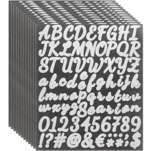 912Pcs 12Sheets Glitter Letter Stickers, Self-Adhesive Alphabet Sticker Letter Number Decal Kit Symbols Alphabet Decals for Crafts Scrapbooking Classr