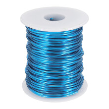 12 Gauge / 2mm Anodized Aluminum Wire for Jewelry Craft Making, 102 Feet Bendable Flexible Wire for DIY Home Decor Gardening Sculpture, Blue