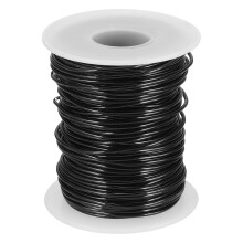 16 Gauge / 1.5mm Anodized Aluminum Wire for Jewelry Craft Making, 102 Feet Bendable Flexible Wire for DIY Home Decor Gardening Sculpture, Black