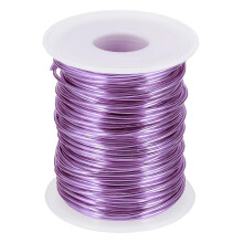 16 Gauge / 1.5mm Anodized Aluminum Wire for Jewelry Craft Making, 102 Feet Bendable Flexible Wire for DIY Home Decor Gardening Sculpture, Light Purple