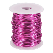 12 Gauge / 2mm Anodized Aluminum Wire for Jewelry Craft Making, 102 Feet Bendable Flexible Wire for DIY Home Decor Gardening Sculpture, Dark Pink