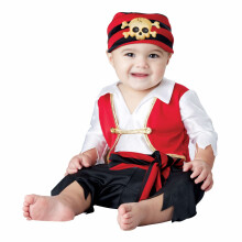 (Toddler (12-18M), Red) Pee Wee Pirate Buccaneer Caribbean Captain Book Week Toddler Boys Costume