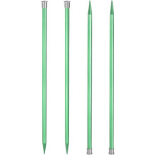 4Pcs Aluminum Knitting Needles 9mm (US Size 13) Single Pointed Knitting Needle 13.8 Inches Length Metal Weaving Tool for Handmade Projects DIY, Green