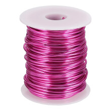 12 Gauge / 2mm Anodized Aluminum Wire for Jewelry Craft Making, 102 Feet Bendable Flexible Wire for DIY Home Decor Gardening Sculpture, Rose Red