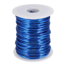 12 Gauge / 2mm Anodized Aluminum Wire for Jewelry Craft Making, 102 Feet Bendable Flexible Wire for DIY Home Decor Gardening Sculpture, Dark Blue