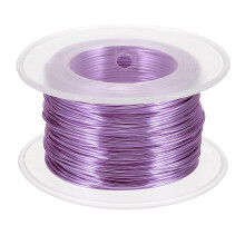 20 Gauge / 0.8mm Anodized Aluminum Wire for Jewelry Craft Making, 102 Feet Bendable Flexible Wire for DIY Home Decor Gardening Sculpture, Light Purple
