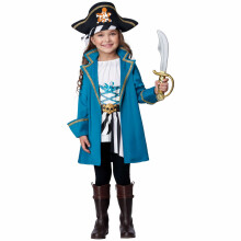 (Toddler (3-4), Blue) Petite Pirate Swashbuckler Buccaneer Book Week Child Toddler Girls Costume