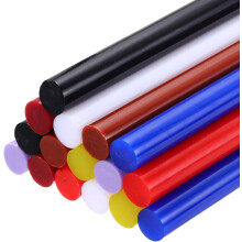 16pcs Full Size Hot Glue Gun Sticks 8-inch x 0.43-inch 11 x 200mm, Black, White, Bright Red, Brown, Purple, Yellow, Wine Red, Gem Blue