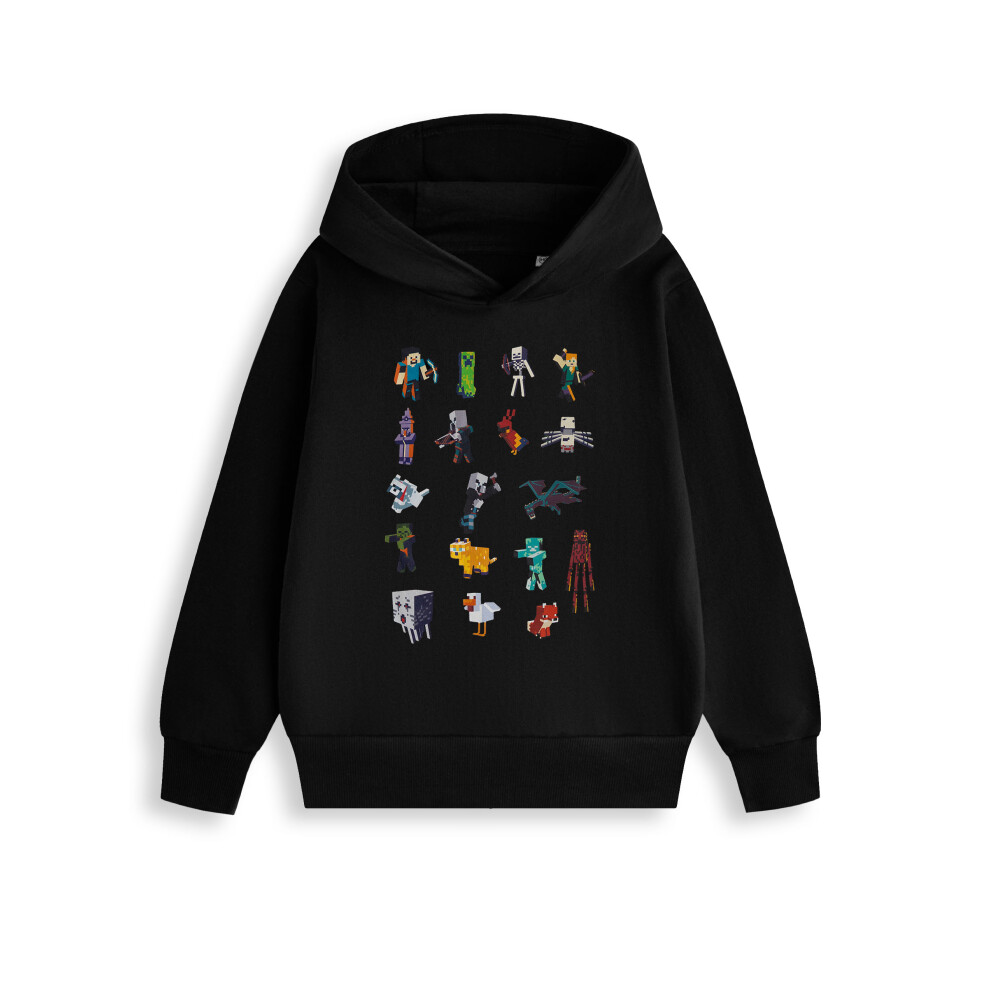 Minecraft (11-12 Years) Hoodie (Boys Black)