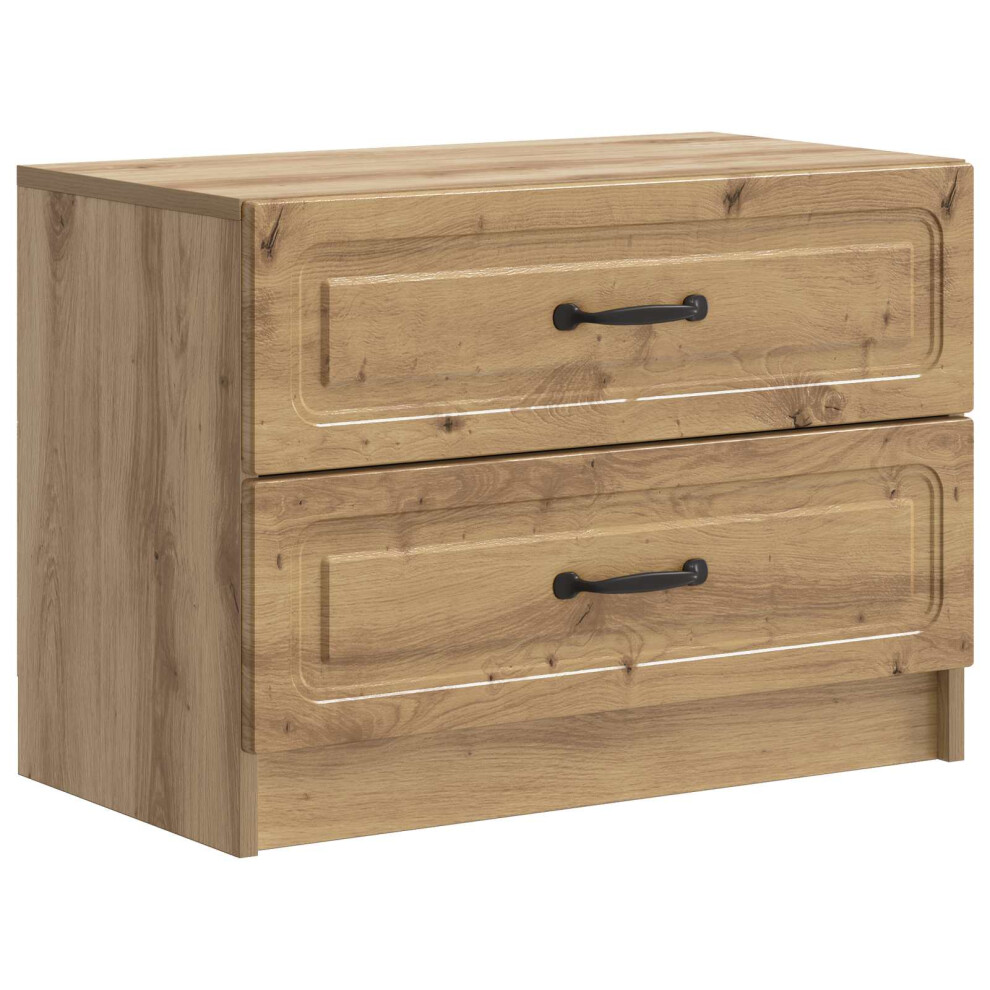 Vidaxl Bedside Cabinet Artisan Oak 62 X 34.5 X 44.5 Cm Engineered Wood