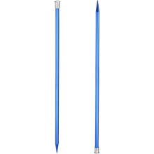 2Pcs Aluminum Knitting Needles 8mm (US Size 11) Single Pointed Knitting Needle 13.8 Inches Length Metal Weaving Tool for Handmade Projects DIY, Navy B