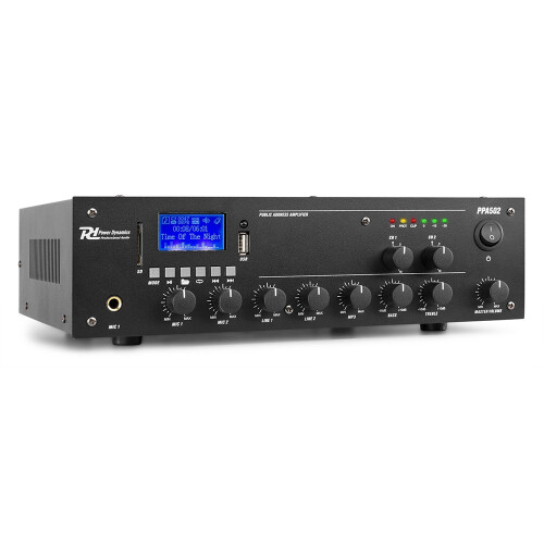 Power Dynamics PPA502 100V Mixer-Amplifier 50W Dual Zone Audio System 2