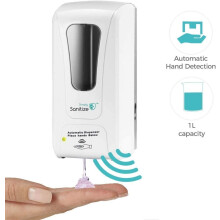 1000ml Automatic Soap Dispenser Sanitiser Hands Free IR Sensor Touchless White