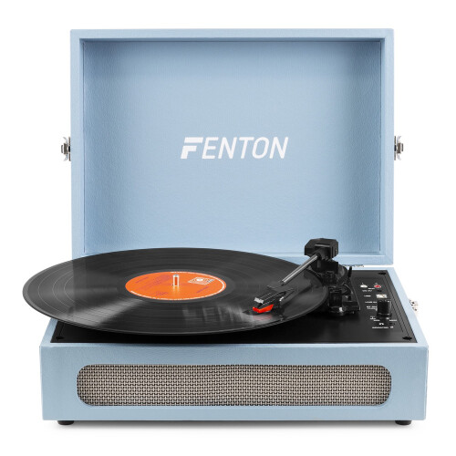 Fenton 102.054 RP118E Record Player Briefcase with Bluetooth In/Out - Blue