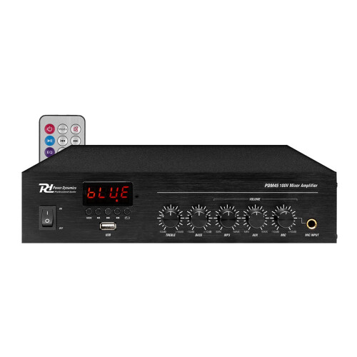 PD PDM45 100V Mixer Amplifier - Bluetooth Connectivity & USB/MP3 Support