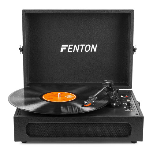 Fenton 102.050 RP118B Record Player Briefcase with Bluetooth In/Out - Black