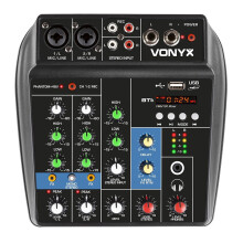 Vonyx 172.638 VMM100 Audio Mixer with USB and Bluetooth