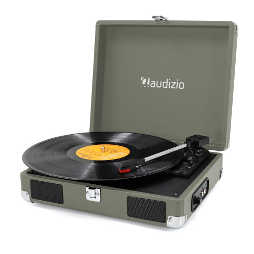 Audizio RP111G Record Player Briefcase Green