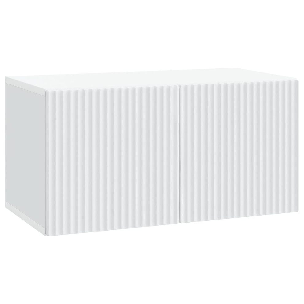 Vidaxl Wall-Mounted Tv Cabinet White 59.5 X 31 X 30 Cm Engineered Wood