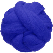 3.53oz Wool Roving Yarn, Needle Felting Wool Fiber DIY Craft Needle Wet Felting Supplies for Blending Weaving Handcrafts, Blue Lotus