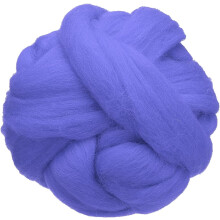 3.53oz Wool Roving Yarn, Needle Felting Wool Fiber DIY Craft Needle Wet Felting Supplies for Blending Weaving Handcrafts, Light Clear Gray