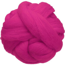 3.53oz Wool Roving Yarn, Needle Felting Wool Fiber DIY Craft Needle Wet Felting Supplies for Blending Weaving Handcrafts, Cherry Red