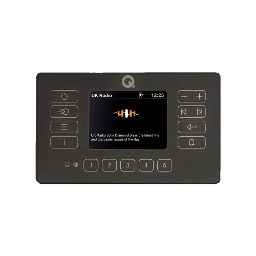 Q Acoustics E120 Wall Amplifier with Bluetooth, DAB, Touch Panel Control Black 1