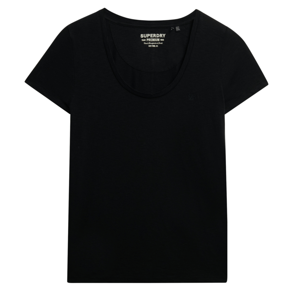 Superdry (10, Black) Womens Studios Short Sleeve T-Shirt