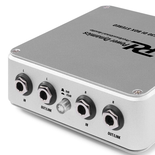Power Dynamics PDX30 Active DI Box 2-Channel Audio Interface Stereo 2