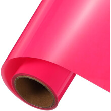 Fluorescent Pink Heat Transfer Vinyl, 10 Inch x 5ft Iron-on Vinyl Roll for Decal Cutting, Signs, Scrapbooking, DIY Craft, Home Decoration