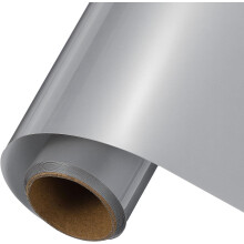 Silver Heat Transfer Vinyl, 12 Inch x 5ft Iron-on Vinyl Roll for Decal Cutting, Signs, Scrapbooking, DIY Craft, Home Decoration